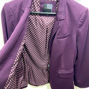 Purple with polka dots The Limited Blazer size S